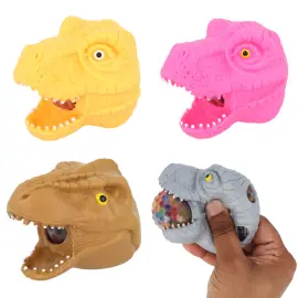 Kl&auml;mleksak Dinosauriehuvud med Kulor 8 cm