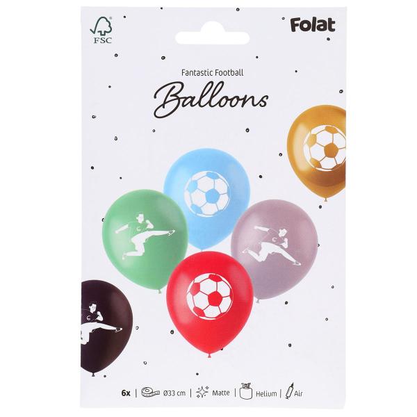 Latexballonger Fotbollskalas 6-pack