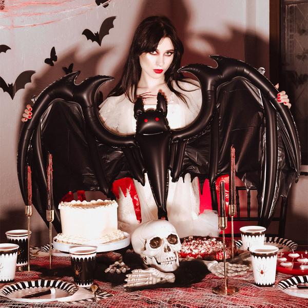 Folieballong Fladdermus Svart