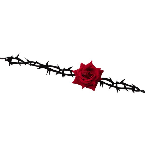 Choker Röd Ros & Taggar