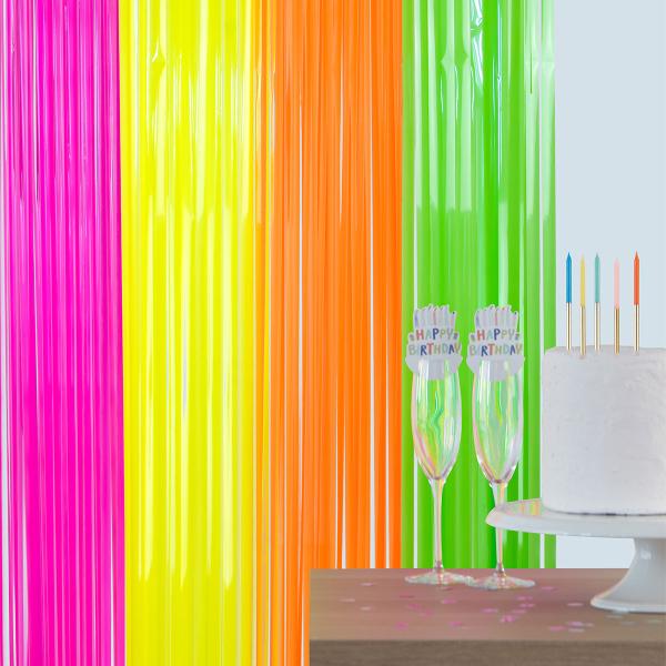 Neonfärgat Party Draperi 200x100 cm