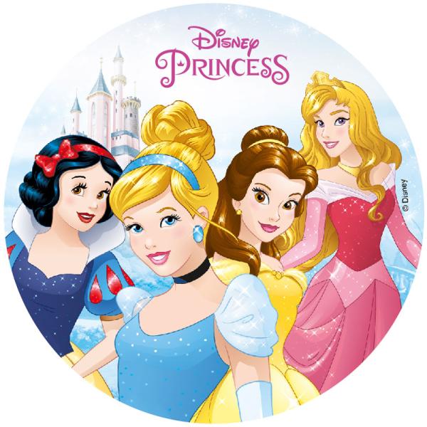 Disney Prinsessor Tårtbild Sockerpasta C