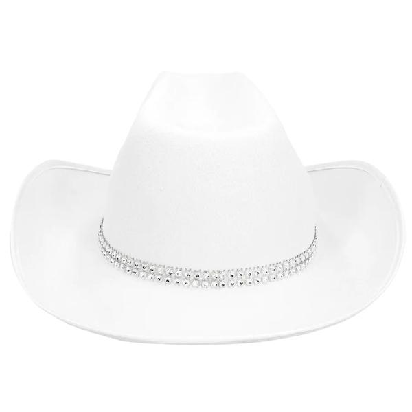 Cowboyhatt med Stjärna Vit