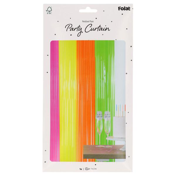 Neonfärgat Party Draperi 200x100 cm