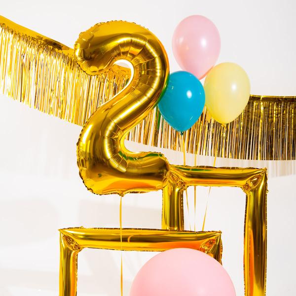 Sifferballong Guld 86 cm