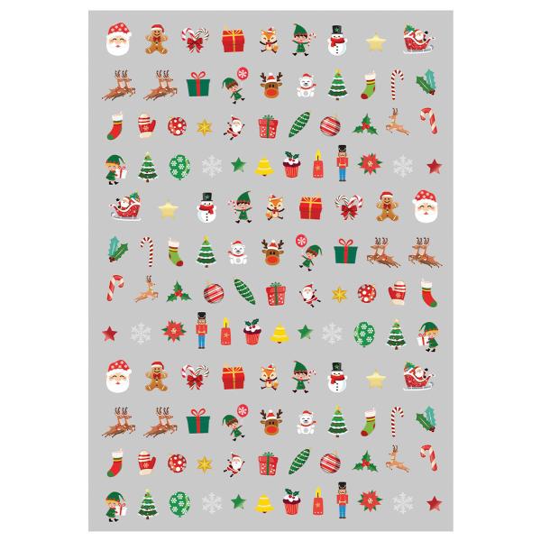 Julklistermärken för Naglar