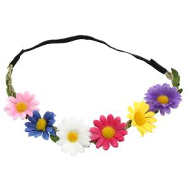 Hårband med Färgglada Blommor