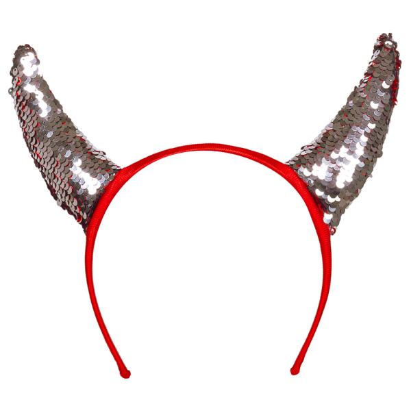 Djävulshorn med Vändbara Paljetter Diadem