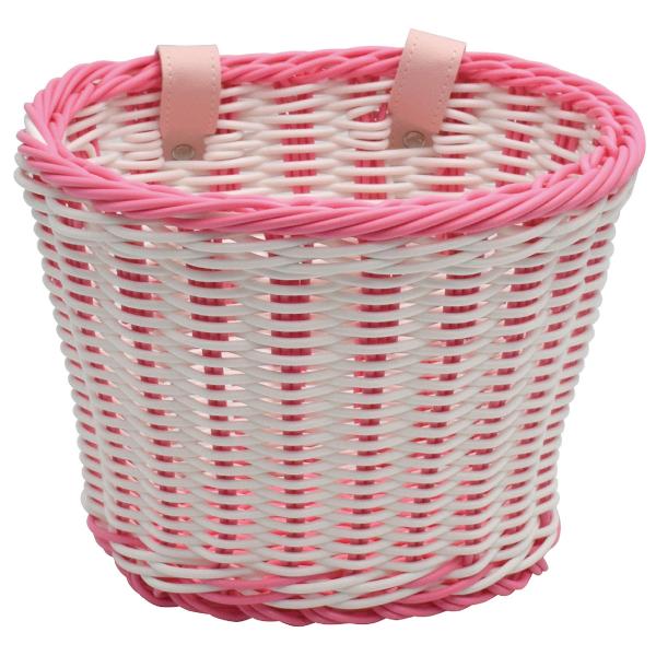 Cykelkorg Rosa/Vit Barn 17 x 20 x 16 cm