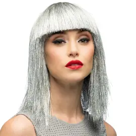 Silver Glitterperuk