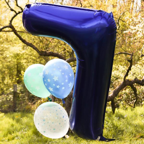 Sifferballong Kejserlig Blå 86 cm