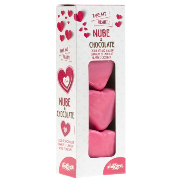 Rosa Godishjärtan Marshmallow & Choklad