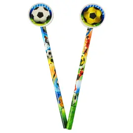 Blyertspenna med Suddgummi Fotboll 17 cm