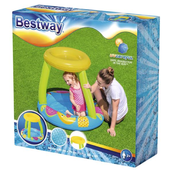 Uppblåsbar Babypool med Tak Frukt