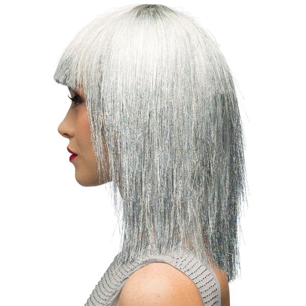 Silver Glitterperuk