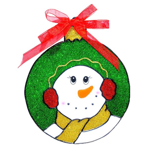 Glittrigt Fönsterklistermärke Julmotiv