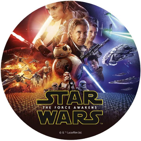 Star Wars Force Awakens Tårtoblat Sockerpasta