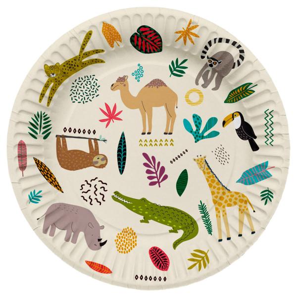 Papptallrikar Zoo Party