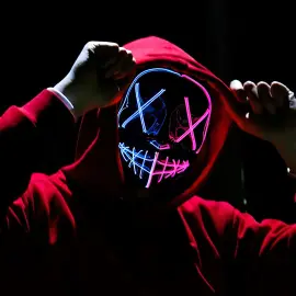 LED Mask Bl&aring;/Rosa