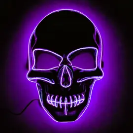 Döskalle LED-Mask Lila