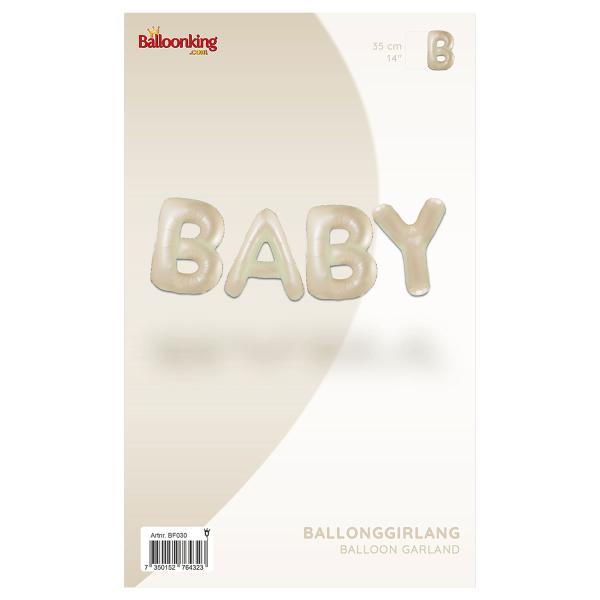 Ballonggirlang Baby Krämfärgad