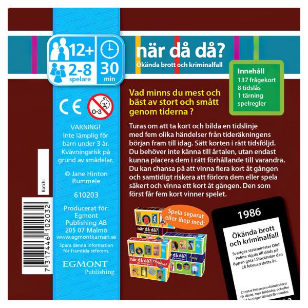 När Då Då? Ökända Brott och Kriminalfall Spel