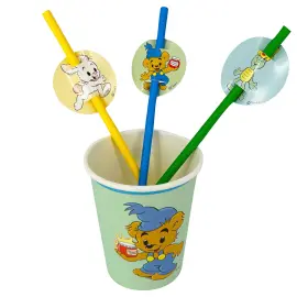 Papperssugrör Bamse 12-pack