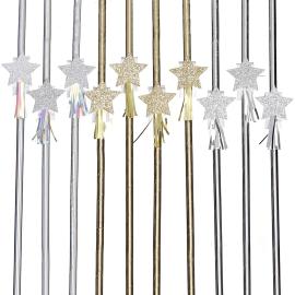 Papperssugr&ouml;r med Stj&auml;rnor Guld & Silver