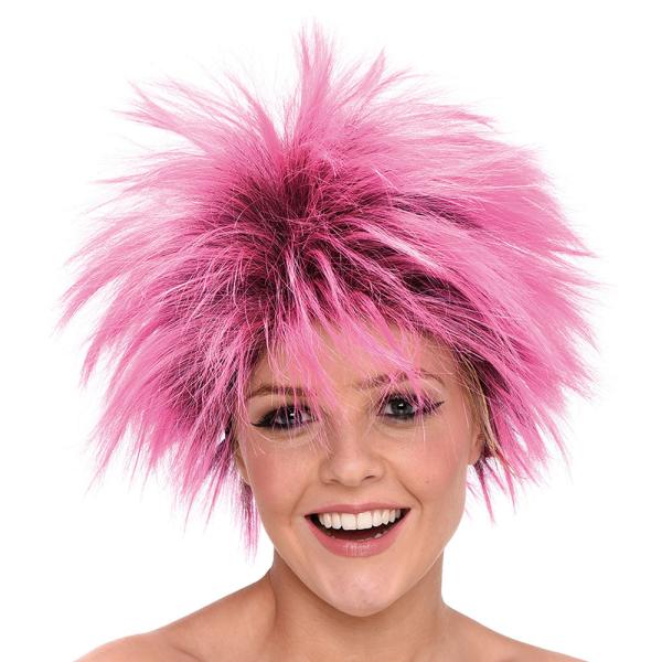 Neon Rosa Punk Peruk