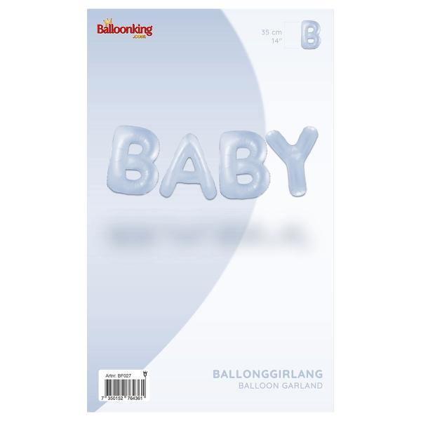 Ballonggirlang Baby Pastellblå