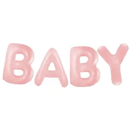 Ballonggirlang Baby Pastellrosa