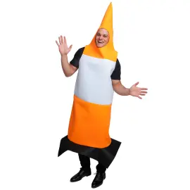 Maskeraddr&auml;kt Trafikkon Orange/Vit