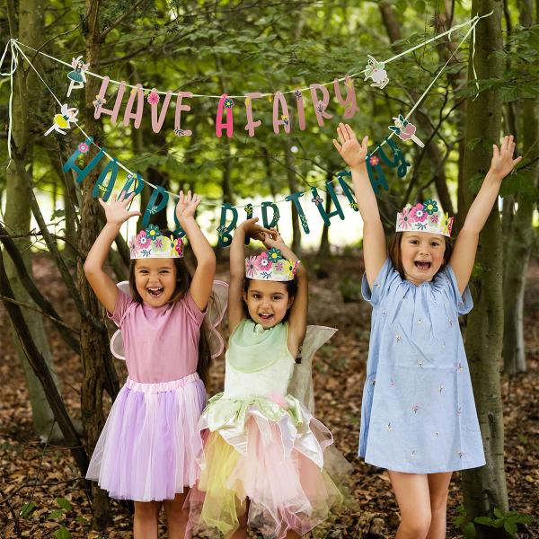 Papperskrona Färgglada Blommor 6-pack