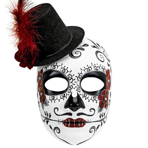 De Dödas Dag Mask med Minihatt