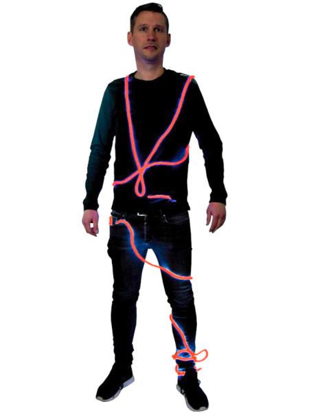 El-Wire Neon Ljusslinga Röd