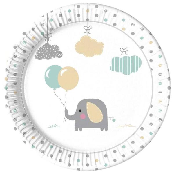 Elefant Baby Papptallrikar