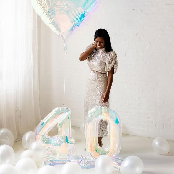 Sifferballong Skimrande Stående 72 cm