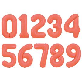 Sifferballong Neon Rosr&ouml;d 86 cm