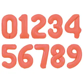 Sifferballong Neon Rosr&ouml;d 86 cm