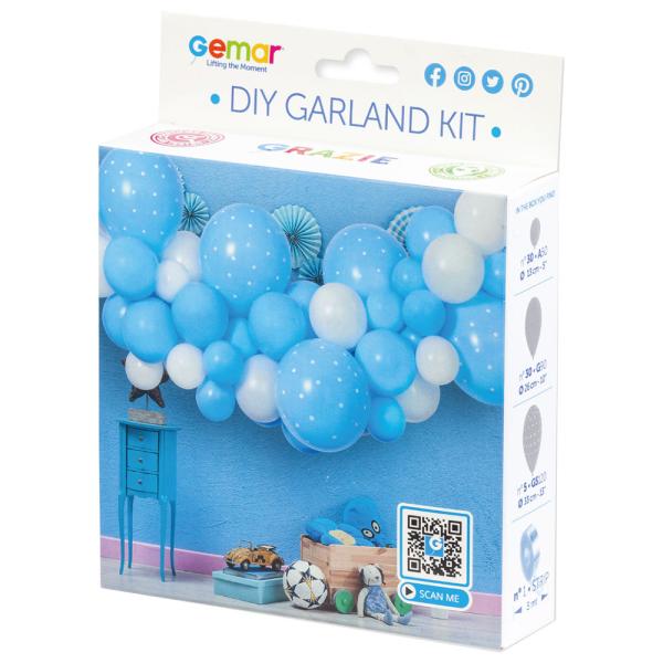 DIY Ballonggirlang Baby Blå