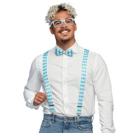 Maskeradset Oktoberfest Bl&aring;/Vit