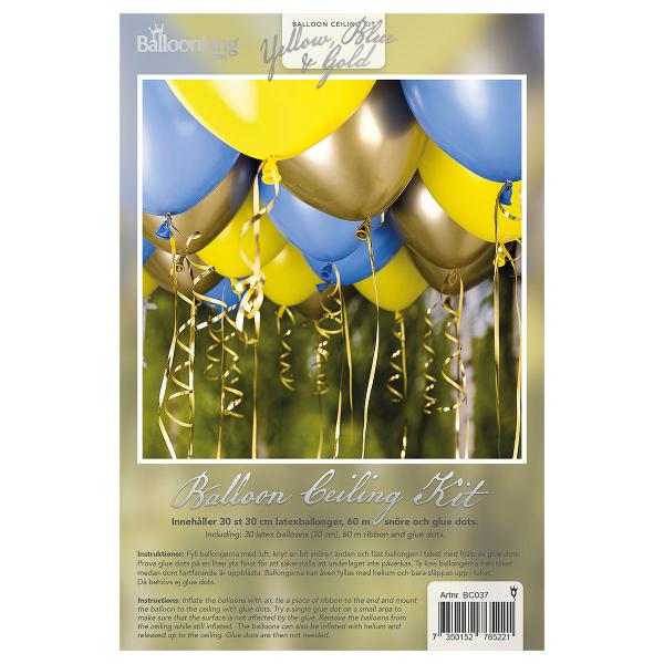 Ballongtak Kit Guld/Blå/Gul