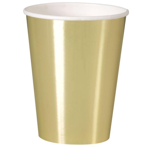 Engångsmuggar Metallic Guld