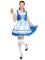 Oktoberfest Dirndl Klänning Blå Deluxe
