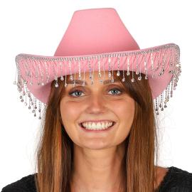 Cowboyhatt Strass Rosa