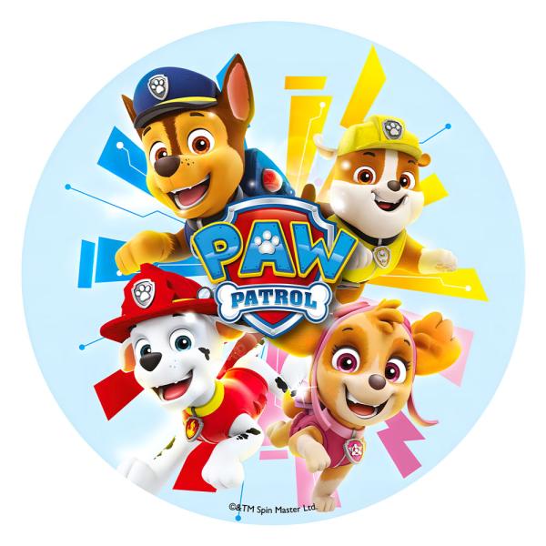 Paw Patrol Tårtbild Sockerpasta L