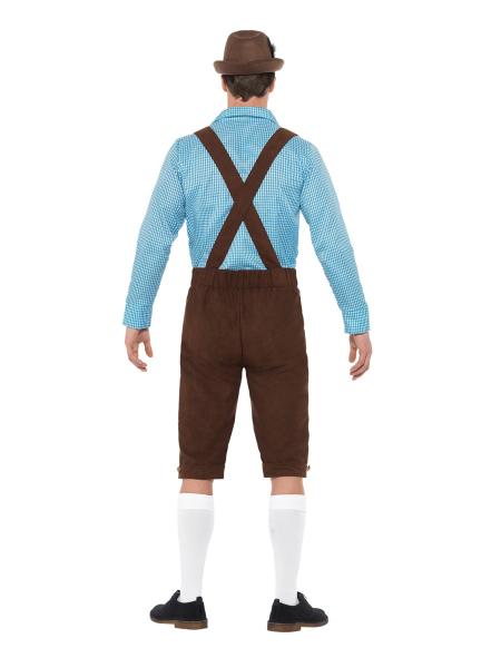 Oktoberfest Lederhosen Dräkt Blå & Brun