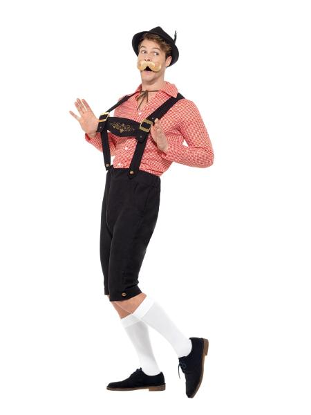 Oktoberfest Lederhosen Dräkt Fake Mocka