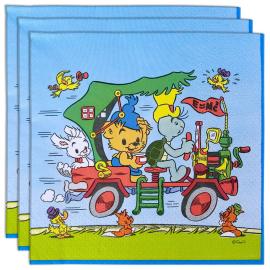 Engångsservetter Bamse Bil 16-pack