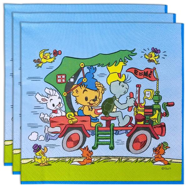 Engångsservetter Bamse Bil 16-pack